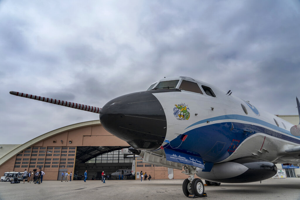 WP-3D Orion hurricane hunter aircraft, affectionately named after muppet character "Kermit the Frog"