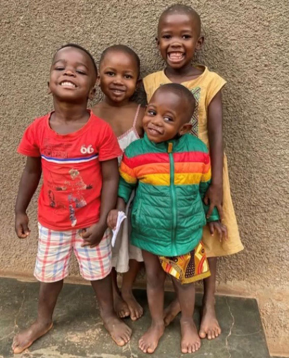 Four African children