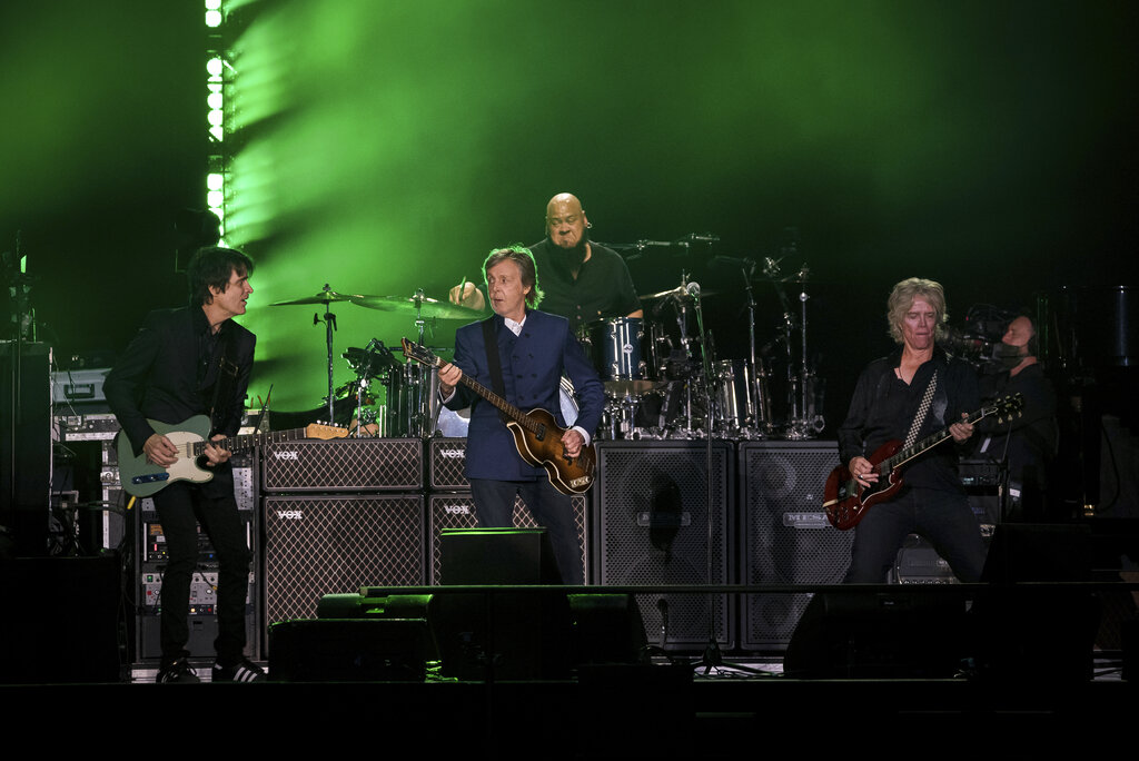 Paul McCartney performs during his "Got Back" tour Thursday, June 16, 2022, at MetLife Stadium in East Rutherford, N.J.