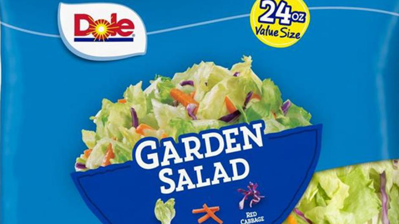 A picture of a bag of Dole fresh mix salad