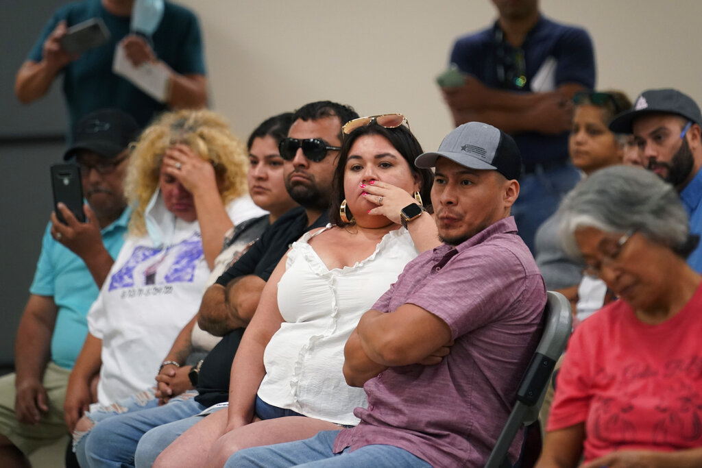 Family of shooting victims listen to the Texas House investigative committee release its full report on the shootings at Robb Elementary School