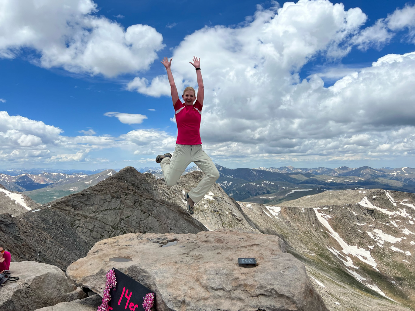 The elevation of Mount Evans is 14,265-feet, Beth added a few more 