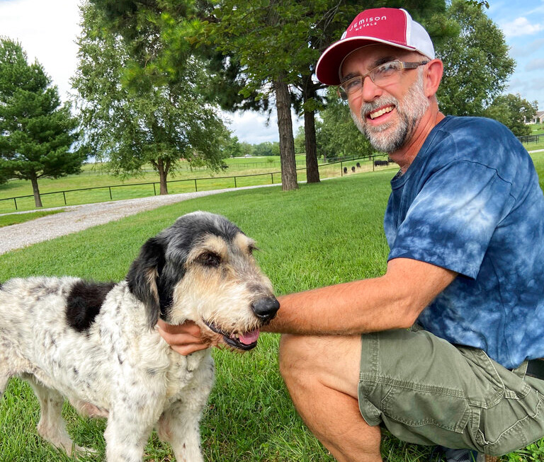 Jeff Bohnert and his dog Abby