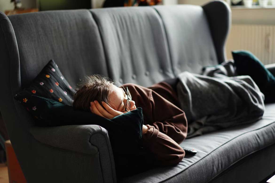 Sleeping on couch