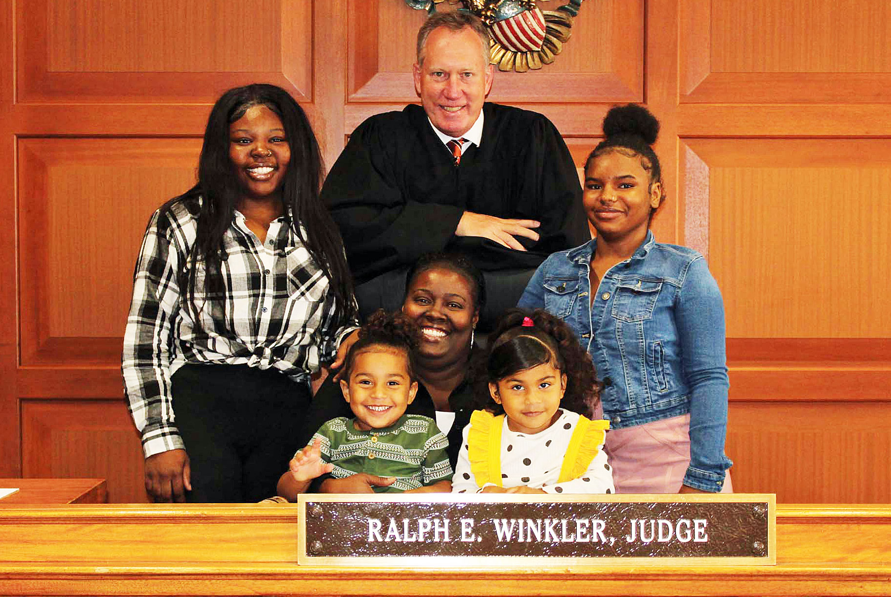 Judge Winkler honors a new family