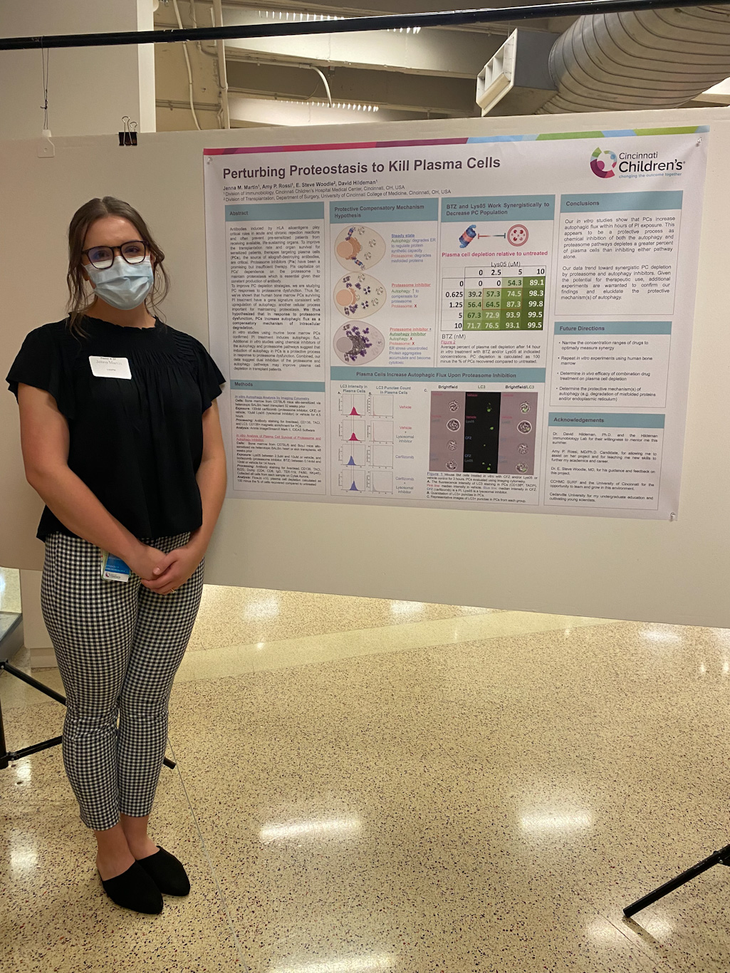 Jenna Martin with her research poster