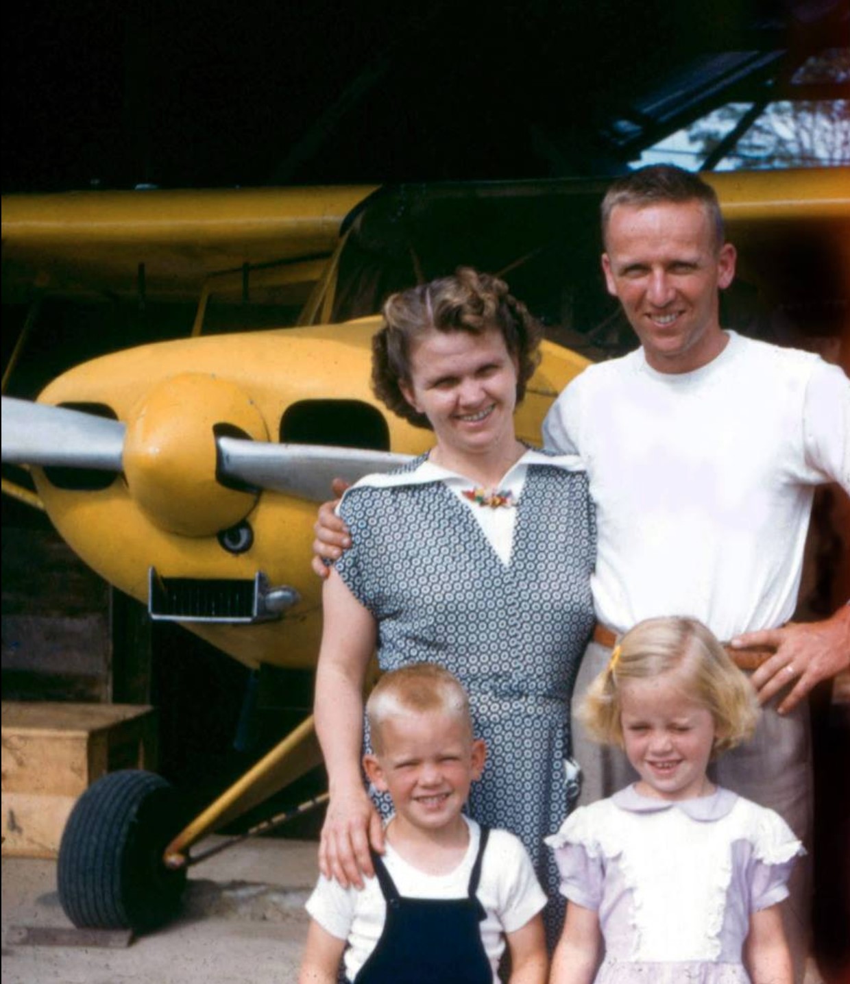 The Saint family: Nate Saint, his wife Majorie Saint, daughter Kathy Saint, and son Steve Saint