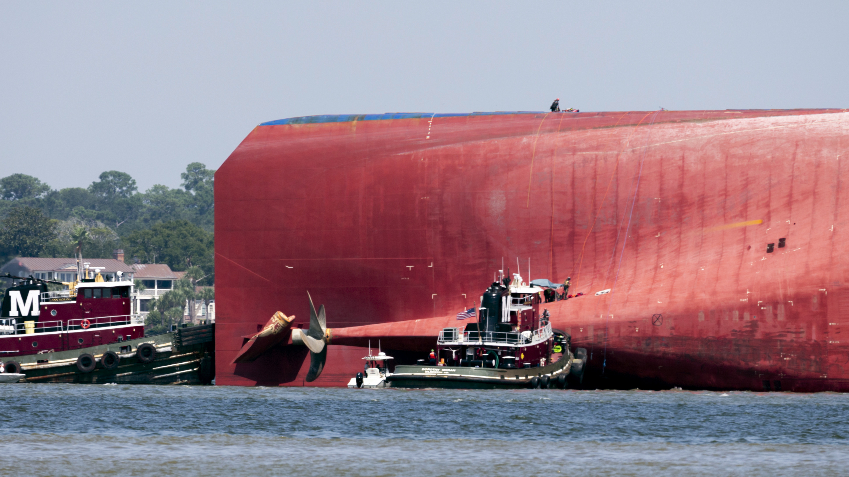 tugboat at scene