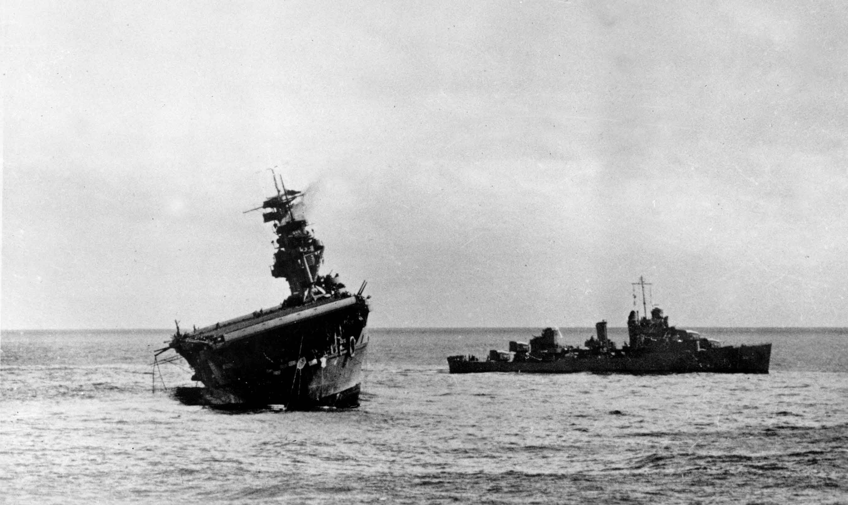 USS Yorktown at Battle of Midway