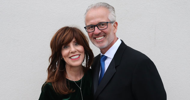 Diane and Sam Perez outside